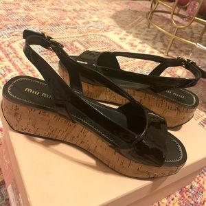 Miu Miu Platform Black Patent